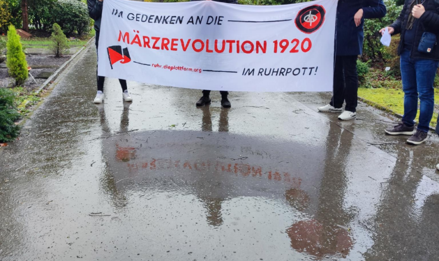 103 Jahre Märzrevolution im Ruhrgebiet: Gedenken trotz Regen